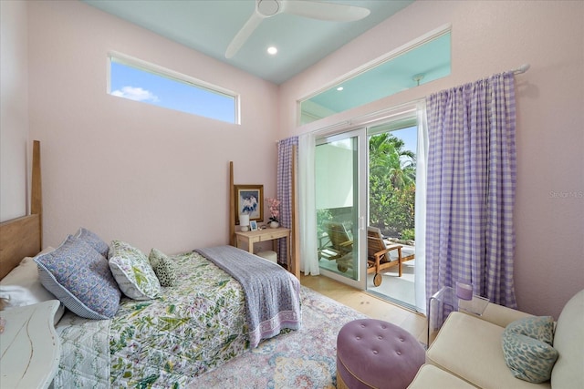 7507 Ascot Ct, University Park, FL 34201 - bedroom with wood finished floors and a ceiling fan