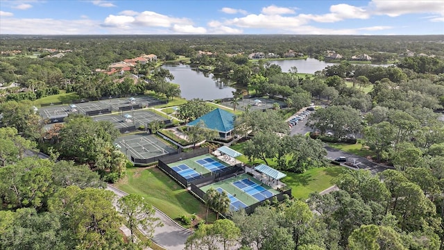 7507 Ascot Ct, University Park, FL 34201 - aerial overview of property's location with a large body of water and a forest