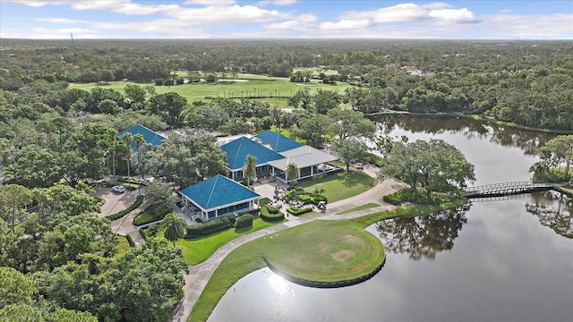 7507 Ascot Ct, University Park, FL 34201 - drone / aerial view of a large body of water and a forest