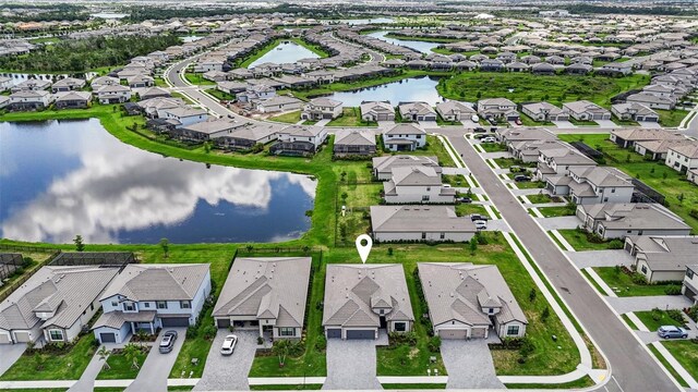 4971 Oyster Pearl St, Bradenton, FL 34211 - aerial perspective of suburban area featuring a large body of water