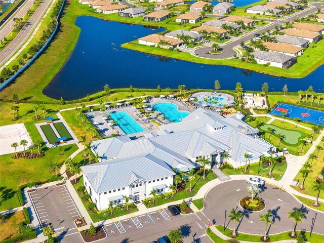 4971 Oyster Pearl St, Bradenton, FL 34211 - aerial view of a large body of water and a pool