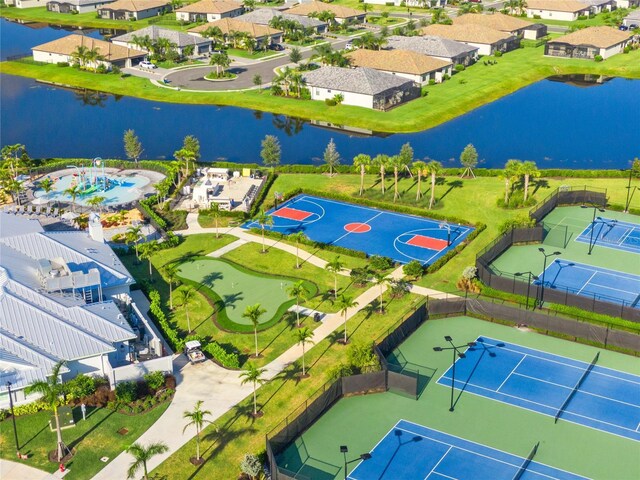 4971 Oyster Pearl St, Bradenton, FL 34211 - aerial perspective of suburban area featuring a large body of water