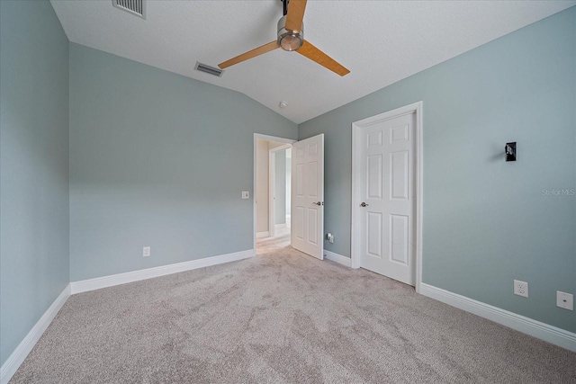 5191 78th St Cir E, Bradenton, FL 34203 - unfurnished bedroom with lofted ceiling, carpet, baseboards, and ceiling fan