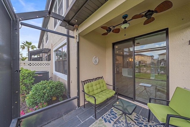 5191 78th St Cir E, Bradenton, FL 34203 - sunroom with ceiling fan