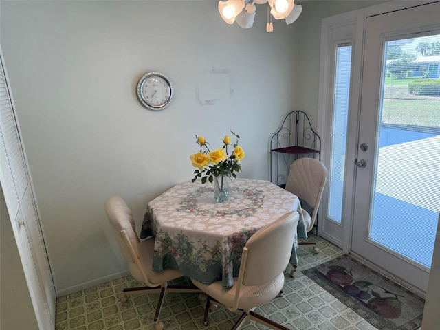 3673 Somerville Dr Unit 1510, Sarasota, FL 34232 - dining area with plenty of natural light and baseboards