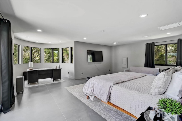 512 Treasure Boat Way, Sarasota, FL 34242 - bedroom with recessed lighting, multiple windows, and concrete flooring
