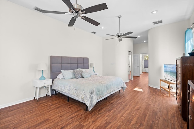 5110 19th Ave W, Bradenton, FL 34209 - bedroom featuring wood finished floors, recessed lighting, baseboards, and a ceiling fan