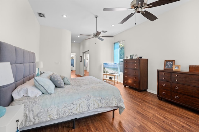 5110 19th Ave W, Bradenton, FL 34209 - bedroom featuring wood finished floors, recessed lighting, and a ceiling fan