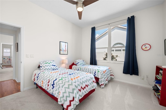 5110 19th Ave W, Bradenton, FL 34209 - carpeted bedroom with baseboards and ceiling fan