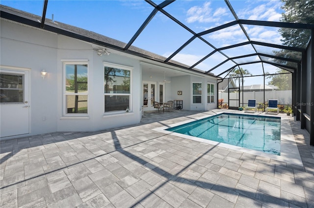 5110 19th Ave W, Bradenton, FL 34209 - view of swimming pool with french doors, a patio area, and a lanai