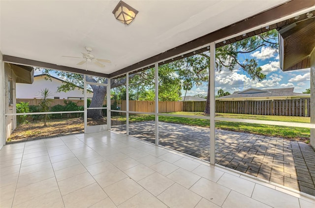 4155 Center Gate Blvd, Sarasota, FL 34233 - unfurnished sunroom featuring a ceiling fan
