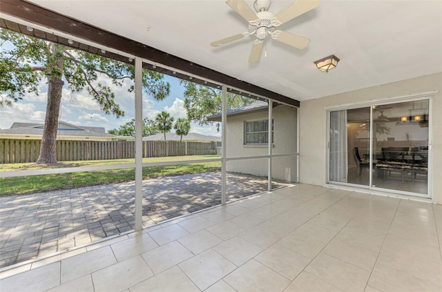 4155 Center Gate Blvd, Sarasota, FL 34233 - unfurnished sunroom with a ceiling fan