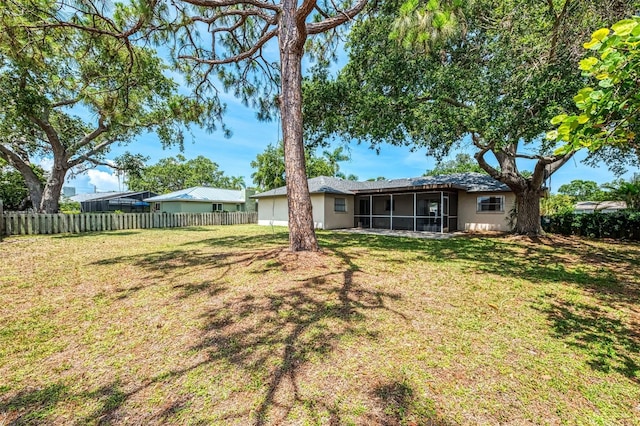 4155 Center Gate Blvd, Sarasota, FL 34233 - view of yard featuring a sunroom