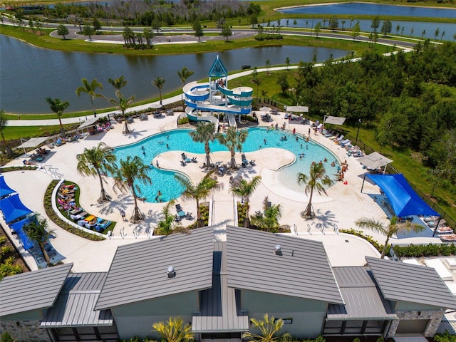 8932 Isabella Cir, Parrish, FL 34219 - bird's eye view of a nearby body of water and a pool