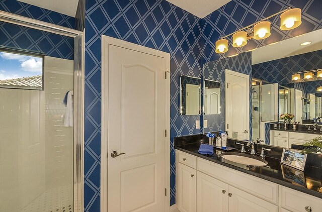26687 Raphis Royale Blvd, Englewood, FL 34223 - bathroom with a stall shower and vanity