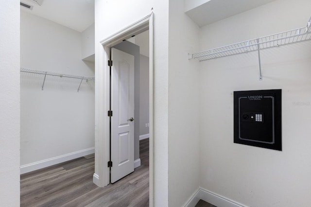 8640 Stone Harbour Loop, Bradenton, FL 34212 - washroom with wood finished floors and baseboards
