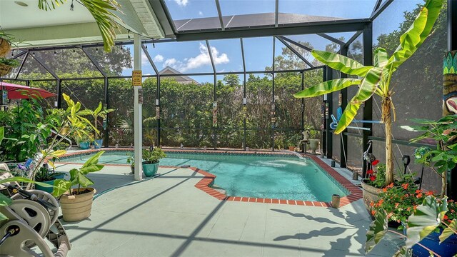 4612 4th Ave E, Bradenton, FL 34208 - swimming pool featuring a lanai and a patio area