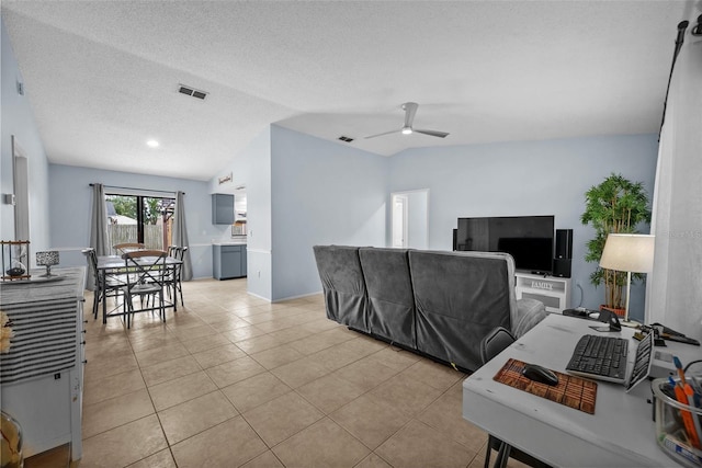 4076 Vana Dr, Sarasota, FL 34241 - living area featuring ceiling fan and light tile patterned floors
