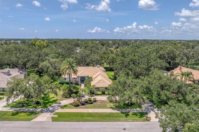 2914 Dick Wilson Dr, Sarasota, FL 34240 - view from above of property with a forest