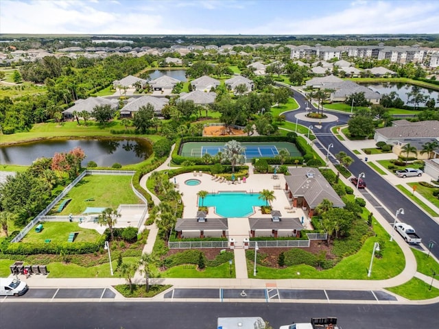 12327 Halfmoon Lake Ter, Bradenton, FL 34211 - aerial view of a large body of water and a pool