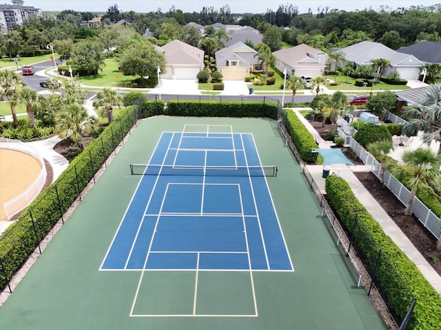 12327 Halfmoon Lake Ter, Bradenton, FL 34211 - view of tennis court with a residential view