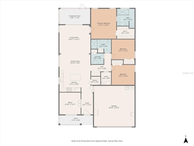 12327 Halfmoon Lake Ter, Bradenton, FL 34211 - view of floor plan / room layout