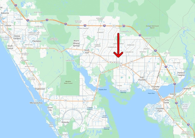 17461 Dudley Ave, Port Charlotte, FL 33954 - map of property with streets / nearby areas