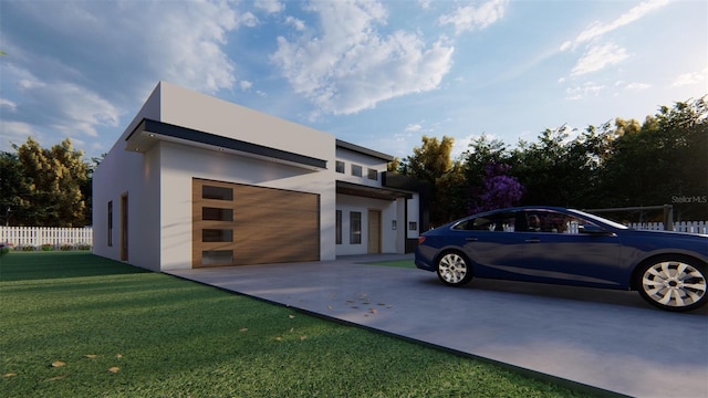17461 Dudley Ave, Port Charlotte, FL 33954 - view of property exterior featuring stucco siding, driveway, and a garage