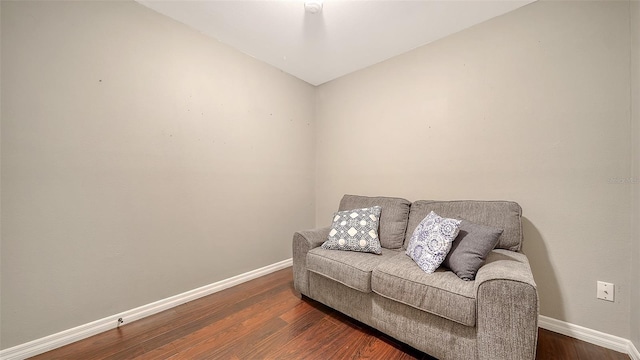 4611 Spahn St, Sarasota, FL 34232 - living area featuring baseboards and wood finished floors