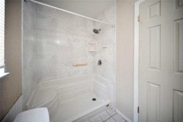 16834 Toledo Blade Blvd, Port Charlotte, FL 33954 - bathroom with a shower, toilet, and baseboards
