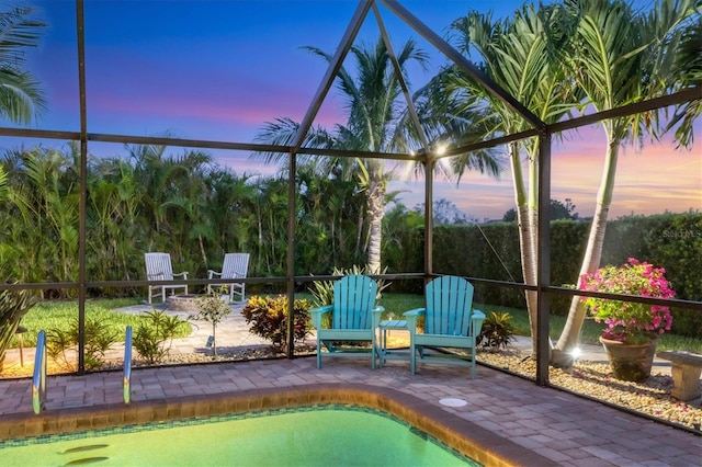 7913 19th Avenue Dr W, Bradenton, FL 34209 - outdoor pool featuring a patio area and a lanai