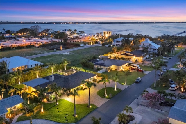 7913 19th Avenue Dr W, Bradenton, FL 34209 - aerial view at dusk of a water view
