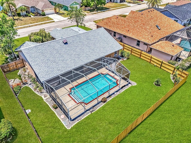 5742 39th Street Cir E, Bradenton, FL 34203 - aerial perspective of suburban area with a pool