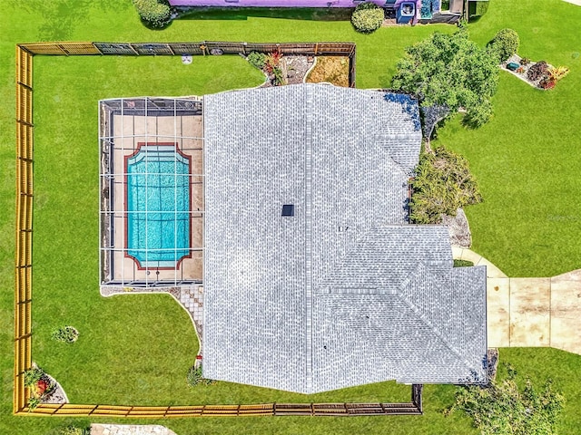 5742 39th Street Cir E, Bradenton, FL 34203 - drone / aerial view of a pool area