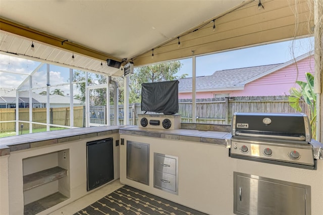 5742 39th Street Cir E, Bradenton, FL 34203 - fenced backyard featuring a lanai