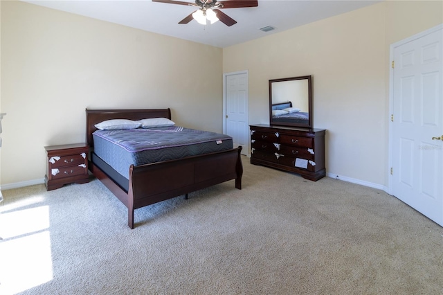 3409 10th Ln W, Palmetto, FL 34221 - bedroom featuring carpet flooring, baseboards, and ceiling fan