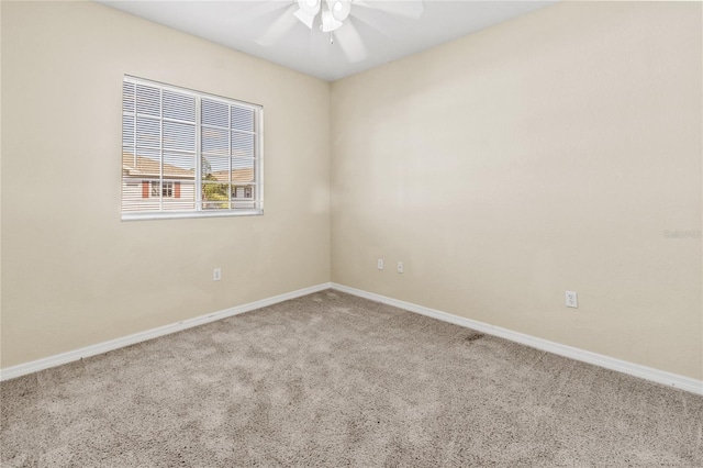 3409 10th Ln W, Palmetto, FL 34221 - carpeted spare room featuring a ceiling fan and baseboards