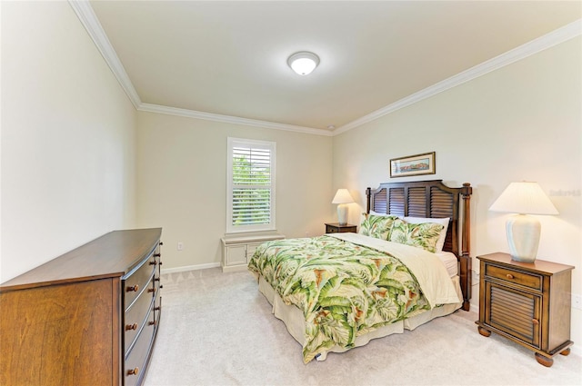 6756 Chester Trl, Lakewood Ranch, FL 34202 - bedroom with ornamental molding, baseboards, and light colored carpet