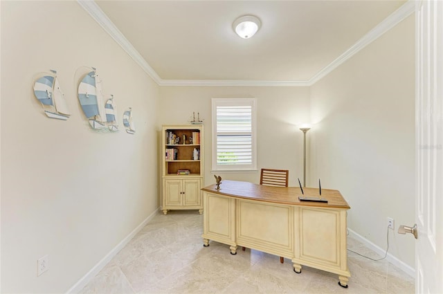 6756 Chester Trl, Lakewood Ranch, FL 34202 - office space featuring crown molding and baseboards