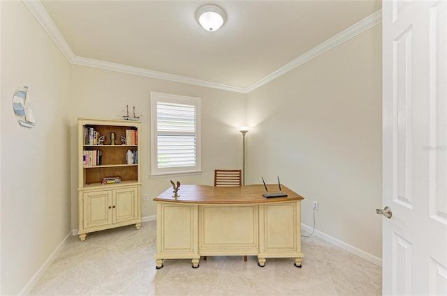 6756 Chester Trl, Lakewood Ranch, FL 34202 - office featuring crown molding and baseboards