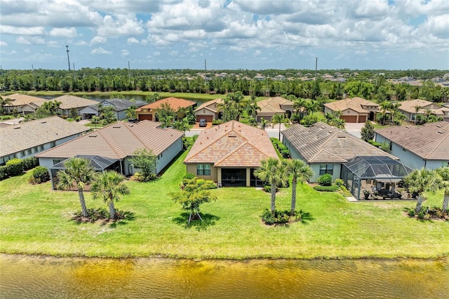 6756 Chester Trl, Lakewood Ranch, FL 34202 - aerial view of residential area with a nearby body of water