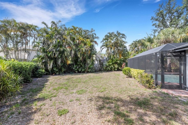 4473 Diamond Cir S, Sarasota, FL 34233 - view of green lawn featuring a lanai