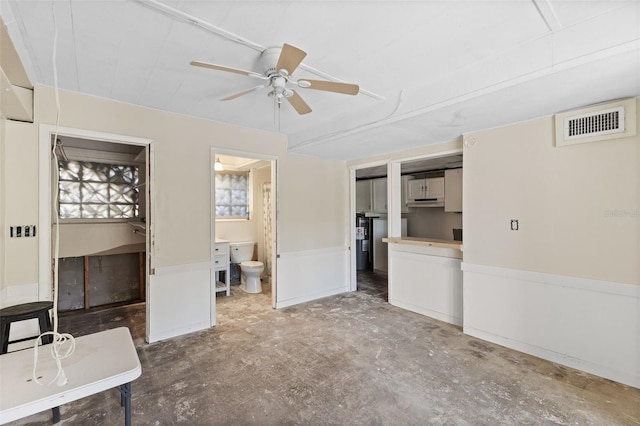 6406 Lincoln Rd, Bradenton, FL 34203 - unfurnished living room featuring ceiling fan