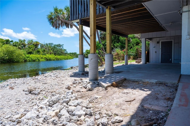 6406 Lincoln Rd, Bradenton, FL 34203 - view of patio featuring a water view