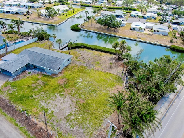104 Pops Ln, Nokomis, FL 34275 - aerial perspective of suburban area featuring a large body of water