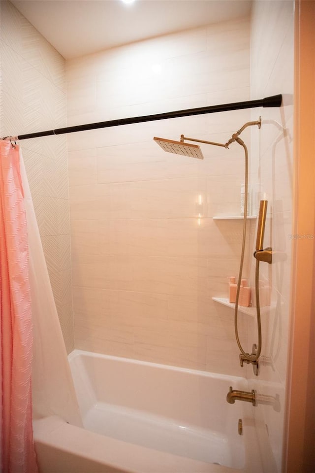 6713 Taneytown St, North Port, FL 34291 - full bathroom featuring shower / bath combo with shower curtain