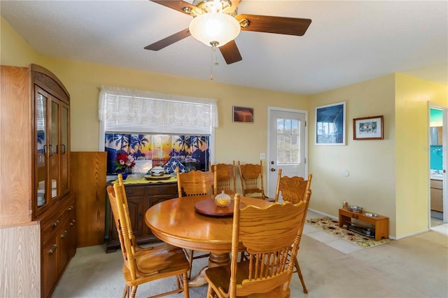 5403 Fleming St, Port Charlotte, FL 33981 - dining space featuring light carpet and a ceiling fan