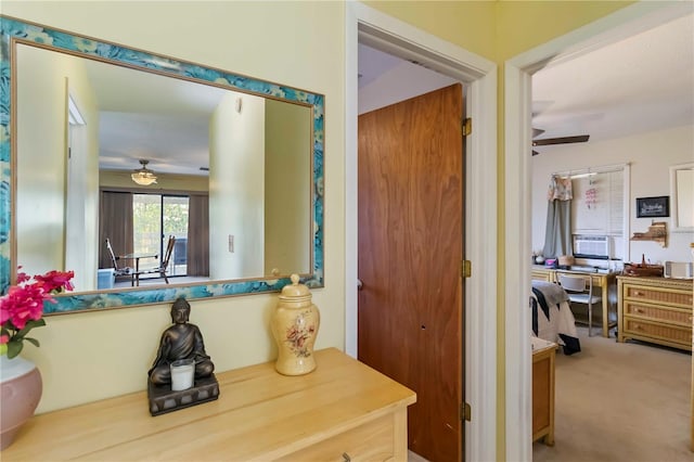 5403 Fleming St, Port Charlotte, FL 33981 - hall with carpet and cooling unit