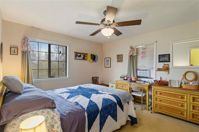 5403 Fleming St, Port Charlotte, FL 33981 - bedroom featuring light colored carpet, cooling unit, and a ceiling fan
