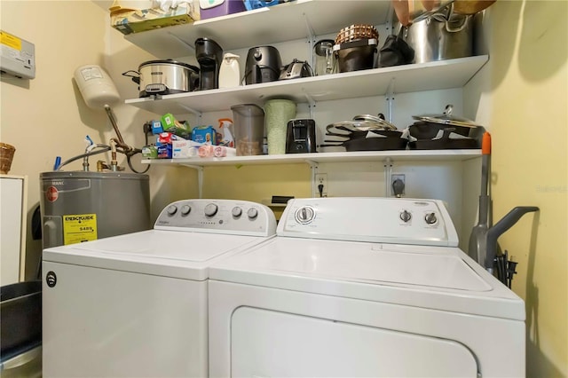 5403 Fleming St, Port Charlotte, FL 33981 - washroom featuring electric water heater and washing machine and dryer